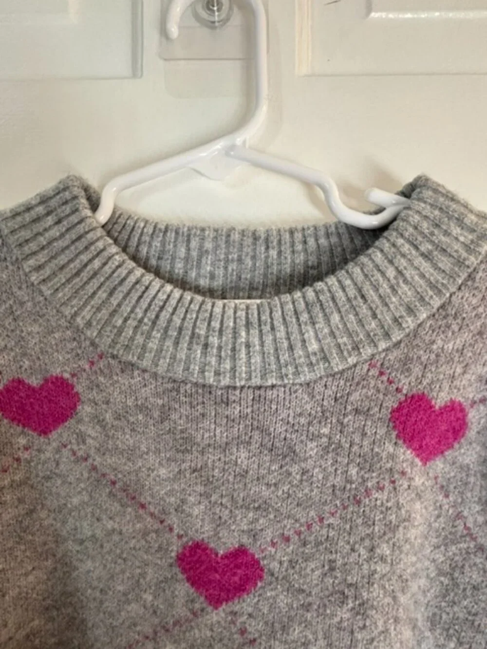 Crewcuts Girls’ Size 7 Gray Heart Sweater Dress NWT - Retail $98